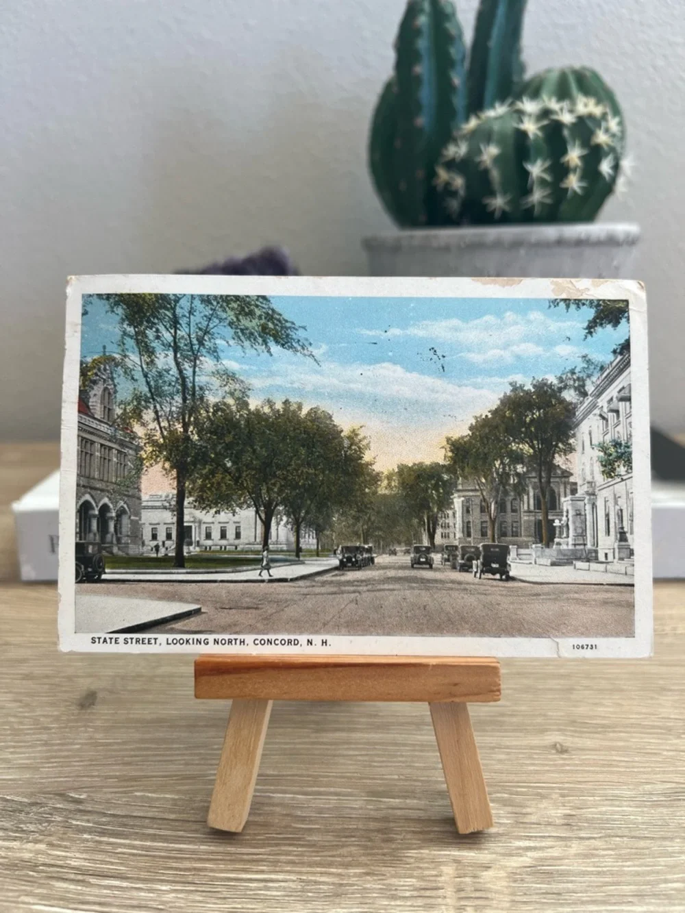 Vintage Concord NH Postcard State Street 1935 Cancel Antique New Hampshire